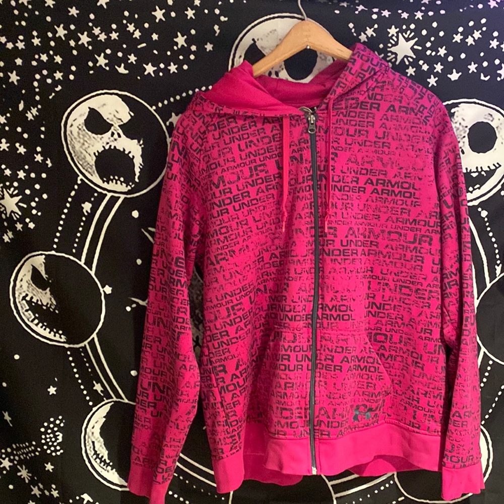 Hot pink Under Armour Zip Up Sweater